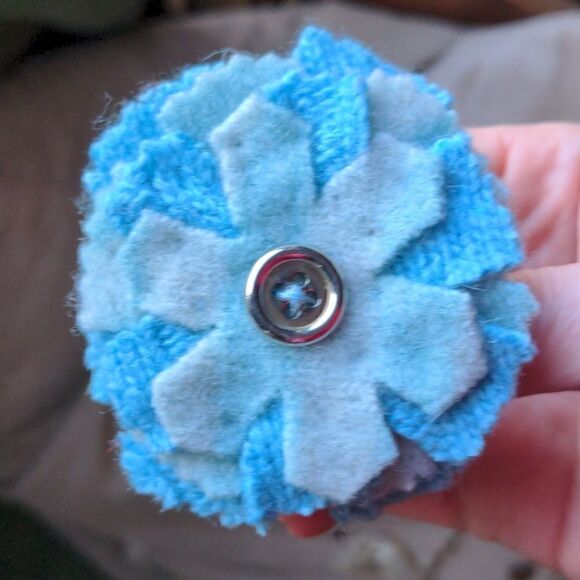 Handmade Accessories - ⭐3 for $20⭐ Upcycled Felted Wool Flower Pin